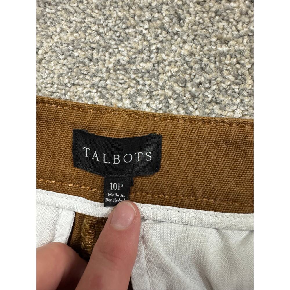 Talbots Women's Cropped Straight Leg Caramel Brown Pants - Picture 4 of 5